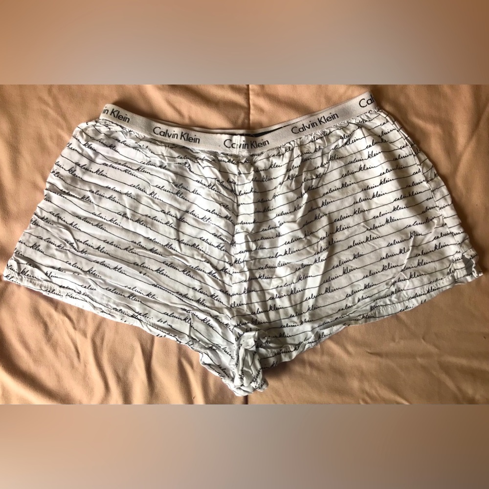 *2/$16* Calvin Klein Sleepwear Black & White Cheeky Boyfriend Brief Shorts - S